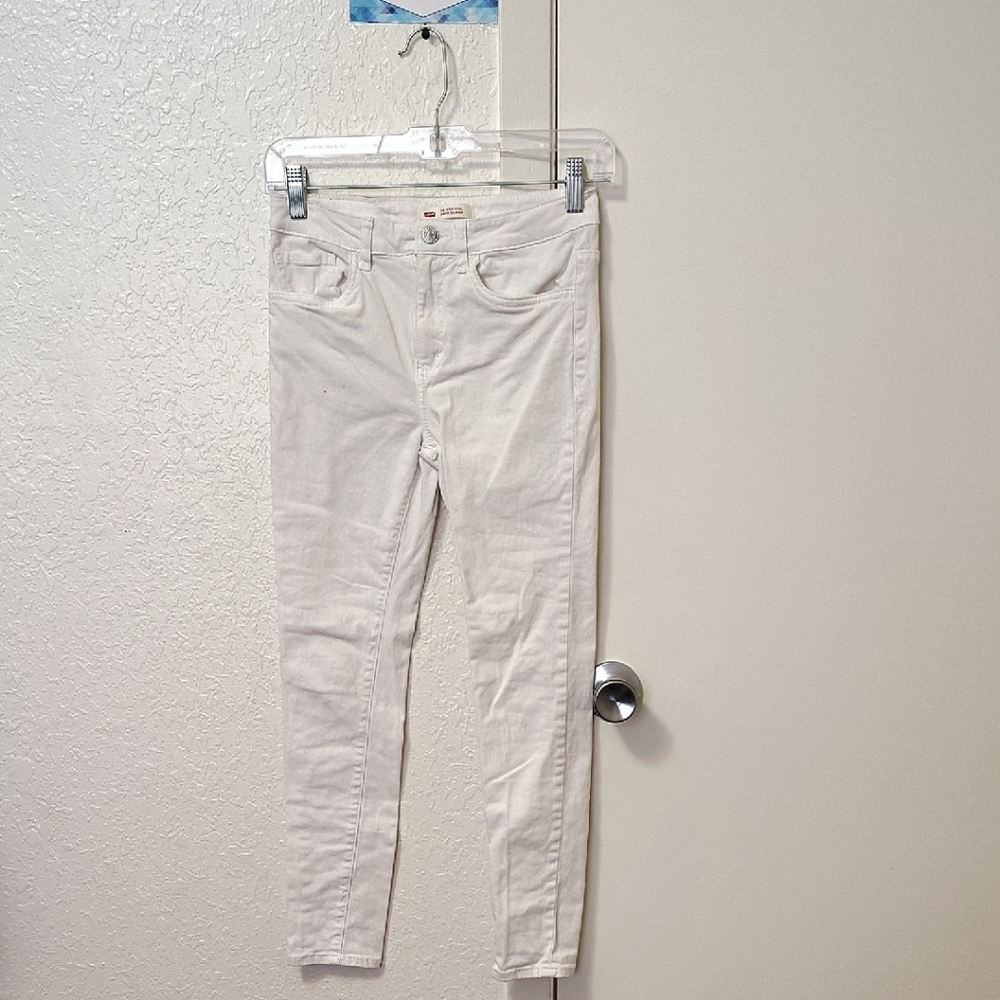 Levi's white 720 high rise super skinny jeans